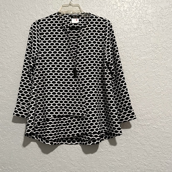 Bali Canada 1 Button Blazer Swing Jacket~Asymmetrical~Bold White/Black - Picture 1 of 6